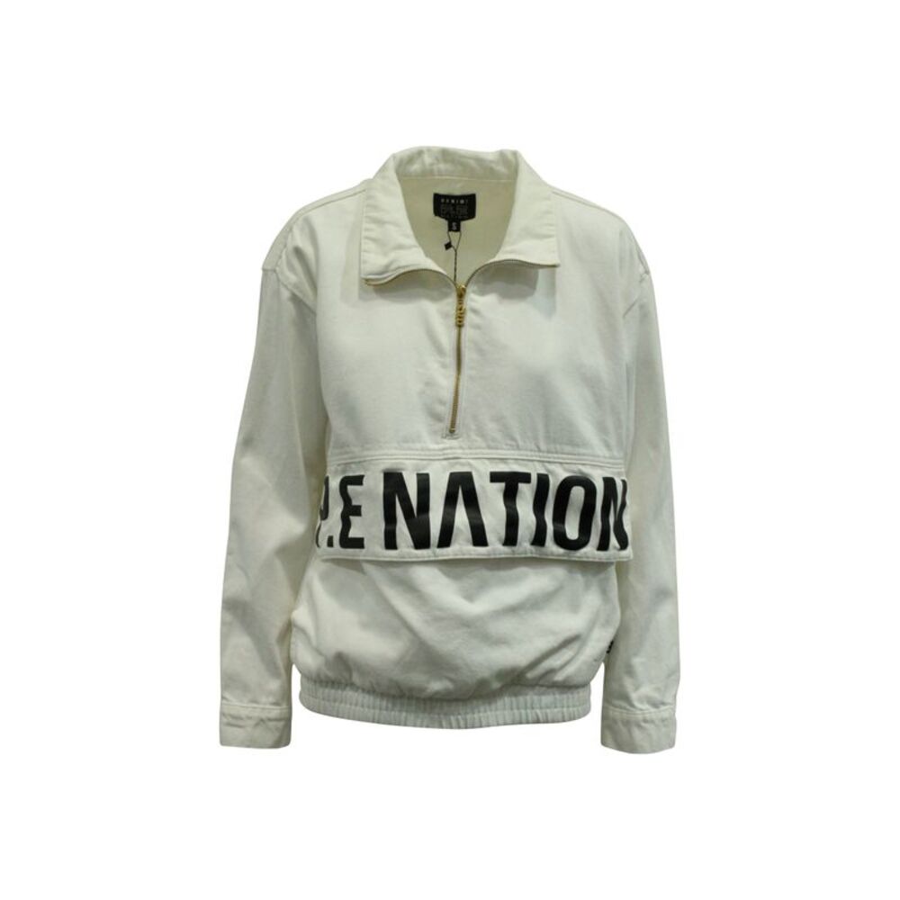 P.E Nation 1967 Pullover Sweater in White Denim